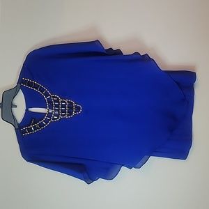 Stunning I.N. Studio Blue Blouse
